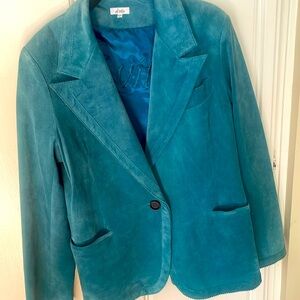 Women suede blazer with slit sleeves size by di vita never worn